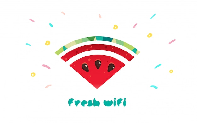 Logotipo de wifi fresco