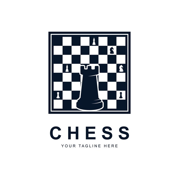 Vetor logotipo de xadrez vetor ícone ilustração design logotipo para torneio distintivo esporte