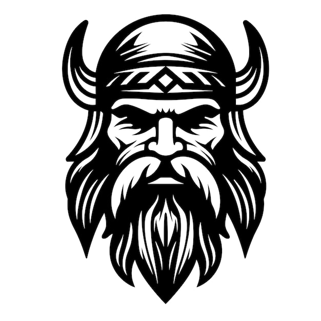 Vetor logotipo de zeus mascote viking