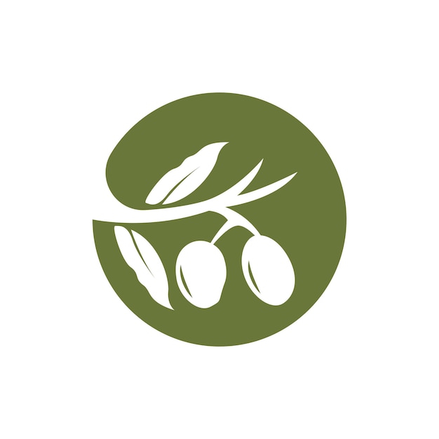 Logotipo design olive olive oil tree vector modelo de ilustração simples