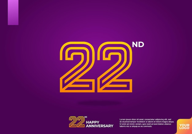 Vetor logotipo do 22o aniversário