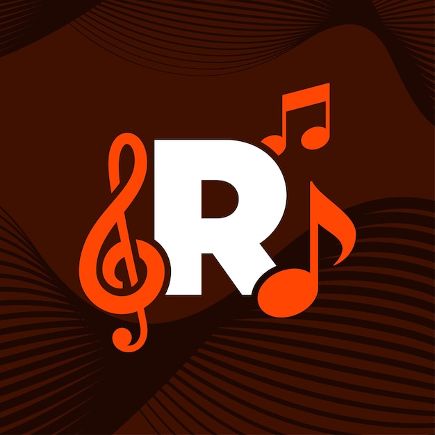 Logotipo do alfabeto musical r