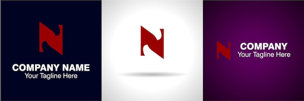 Logotipo do alfabeto n, logotipo da letra n e logotipo creative n