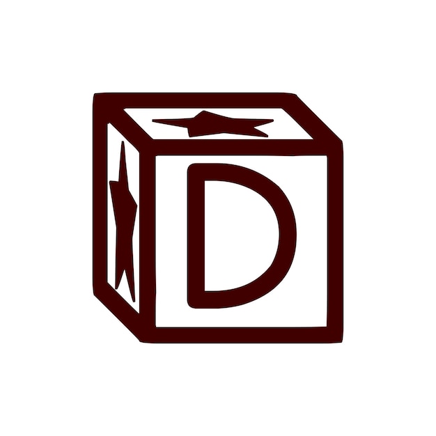 Vetor logotipo do apartamento com a letra d