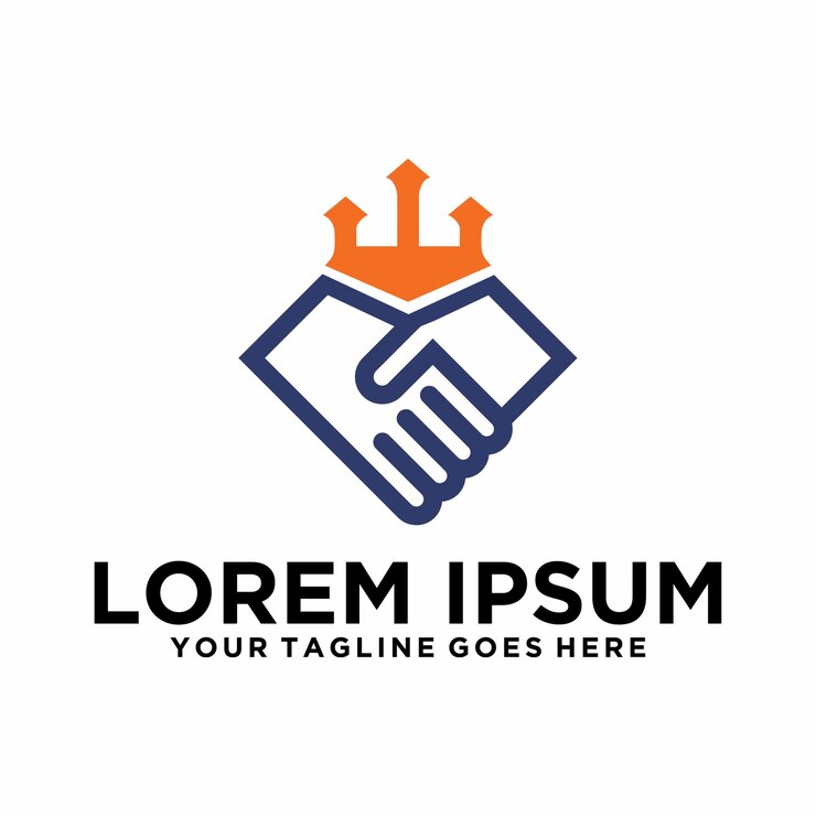 Logotipo do aperto de mão do rei