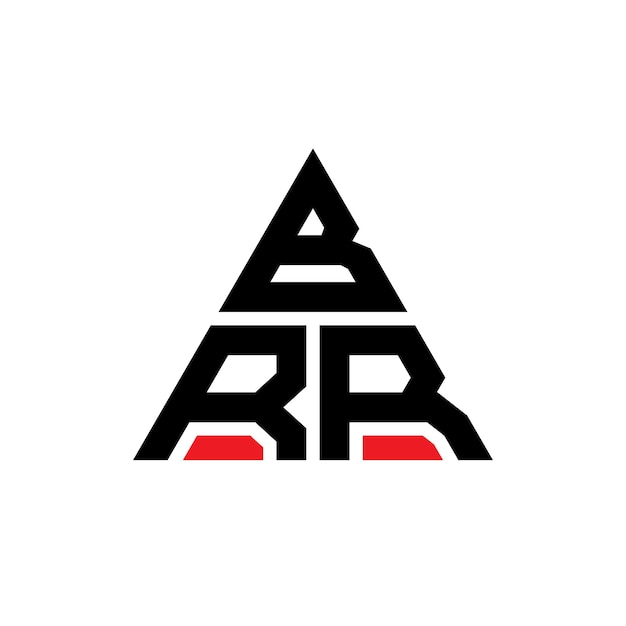 Vetor logotipo do brr triângulo com forma de triângulo brr logotipo triângulo design monograma brr triángulo vetor modelo de logotipo com cor vermelha brr logótipo triangular simples elegante e luxuoso