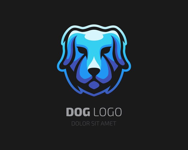 Vetor logotipo do cachorro azul