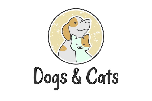 Logotipo do cão e gato