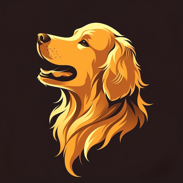 Vetor logotipo do cão golden retriever