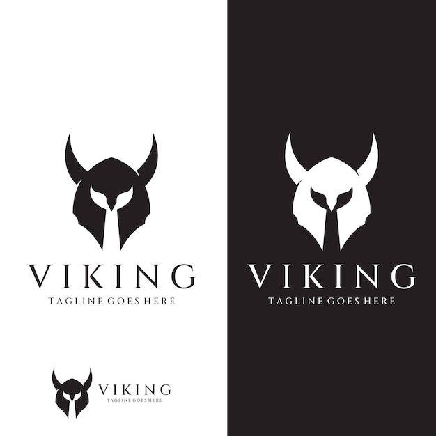 Logotipo do capacete guerreiro viking com capacete com chifres e viking com a letra v o logotipo pode ser usado para barcos esportivos e outros