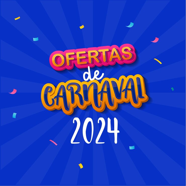 Vetor logotipo do carnaval de ofertas no brasil