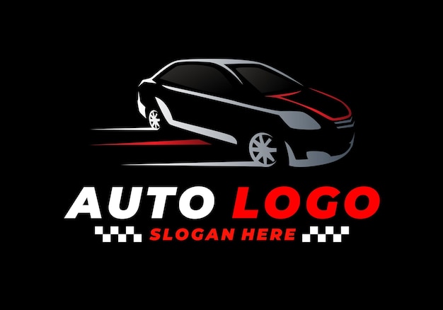 Logotipo do carro de velocidade automotiva