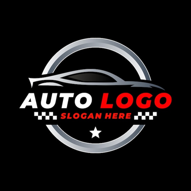 Logotipo do carro de velocidade automotiva