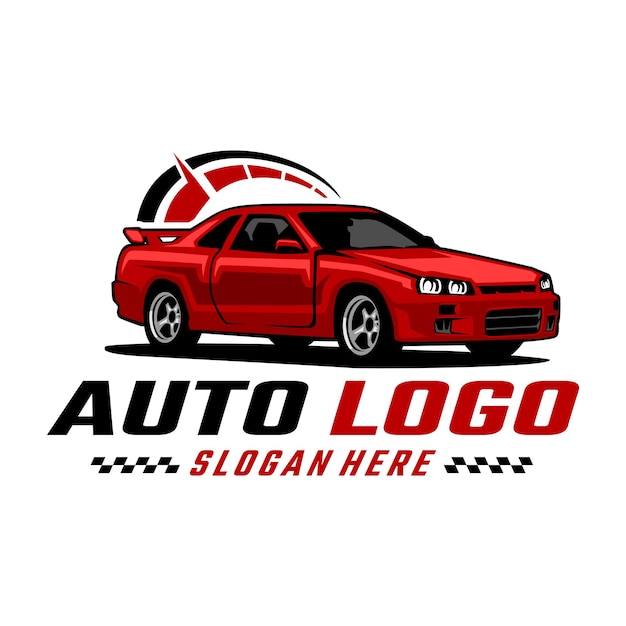 Logotipo do carro de velocidade automotiva