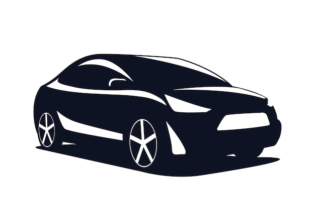 Logotipo do carro suv moderno isolado em um fundo branco. ilustração vetorial.