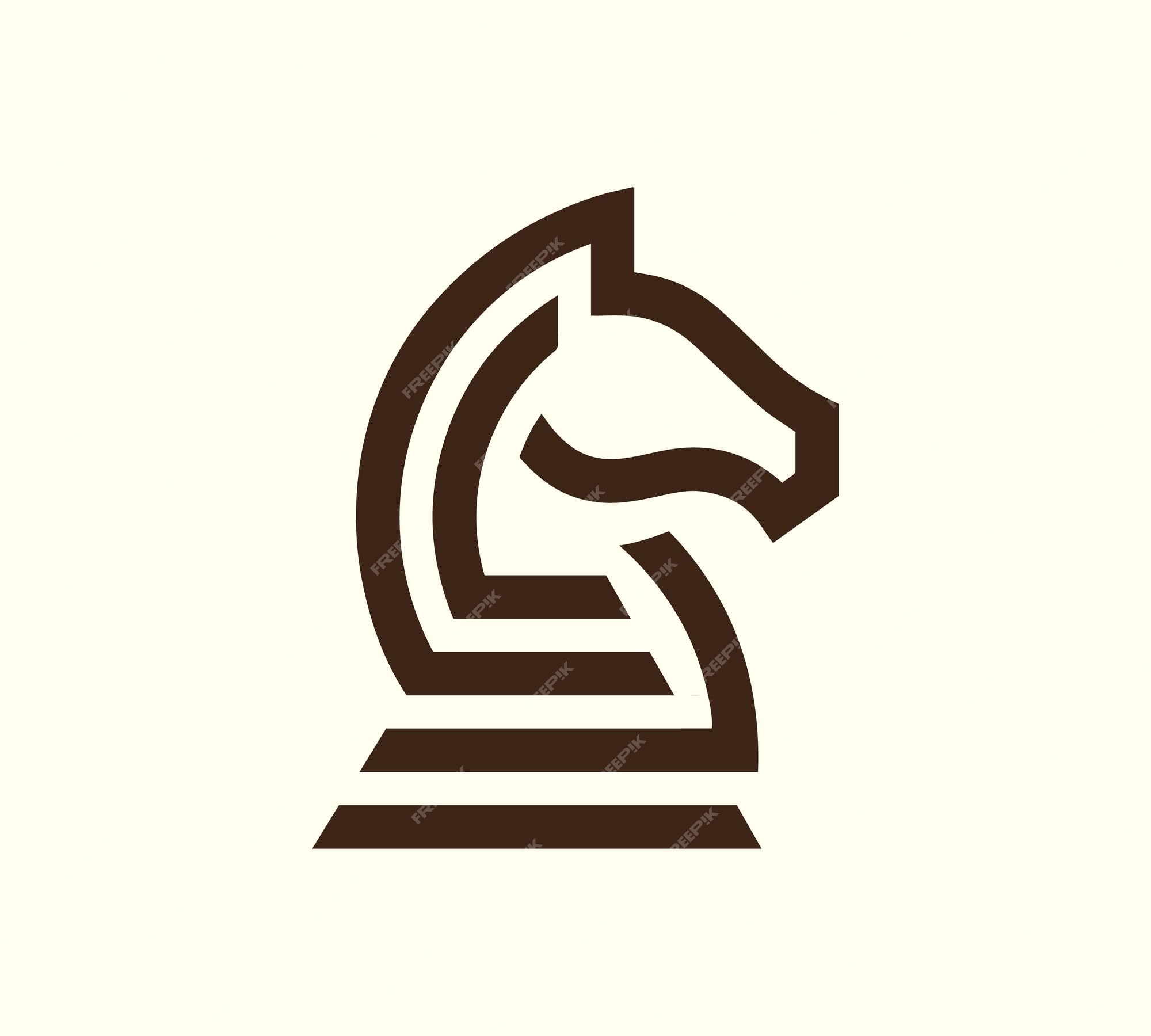 cavalo, xadrez, design de logotipo de estratégia com estilo de arte de  linha 3210775 Vetor no Vecteezy