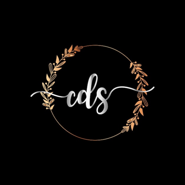 Vetor logotipo do cds monogram para evento de celebração, casamento, cartão de felicitações, modelo de vetor de convite