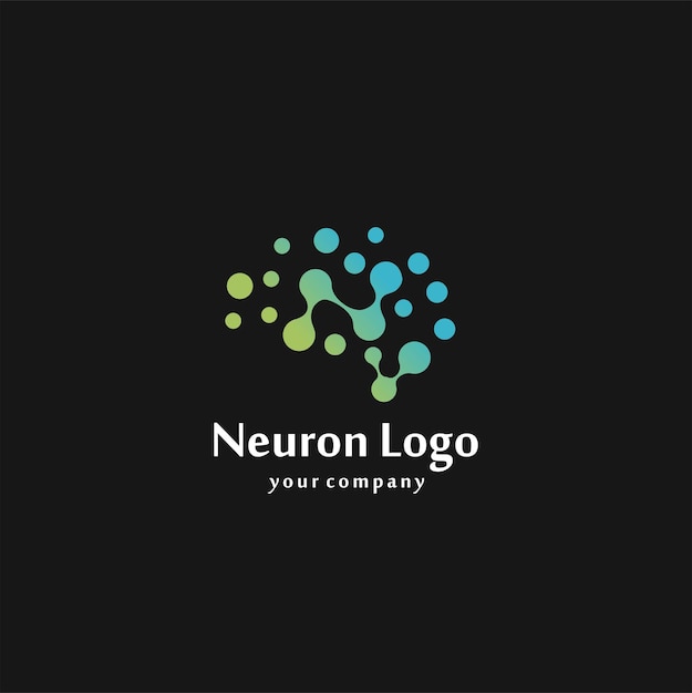 Logotipo do cérebro inspiração de design de logotipo neuron nerve ou seaweed