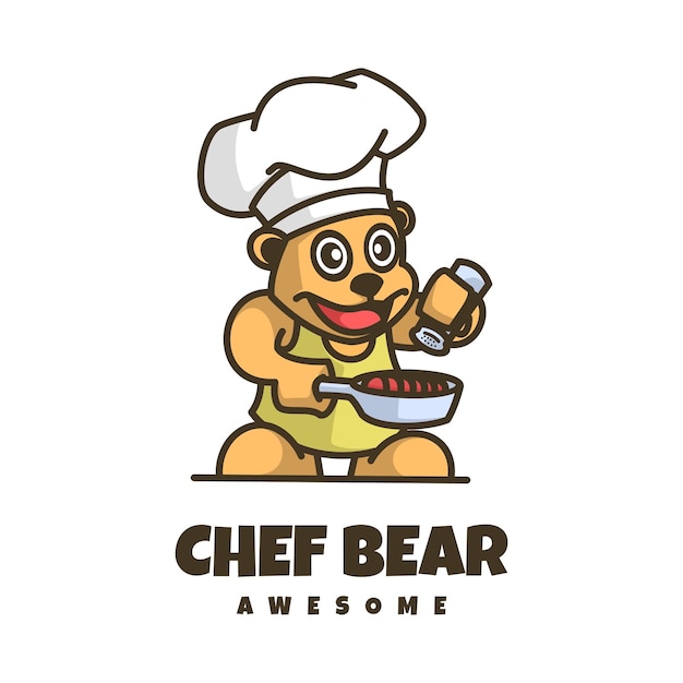 Logotipo do chef urso