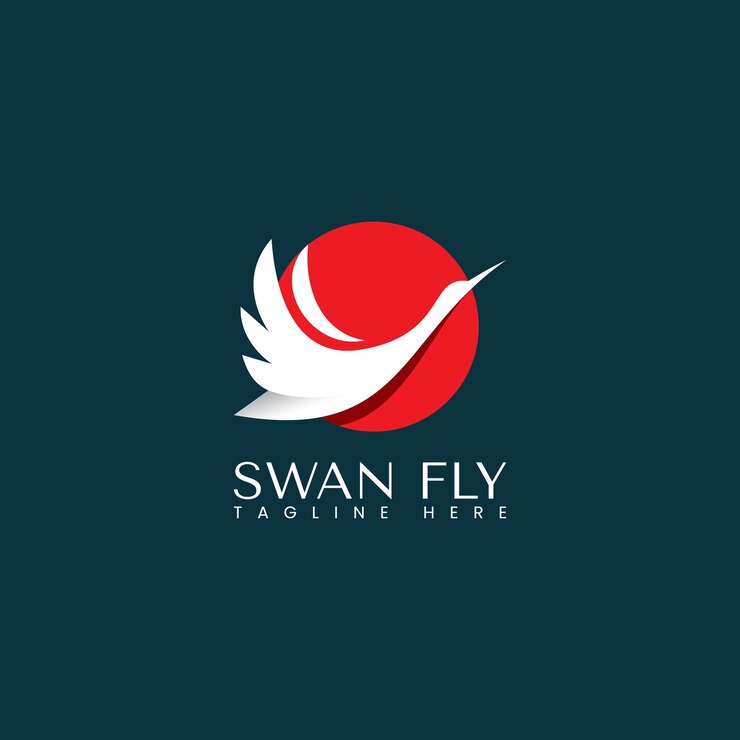 Logotipo do cisne Abstracto modelo do logotipo do Cisne