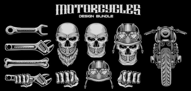 Logotipo do clube automotivo e motocicleta