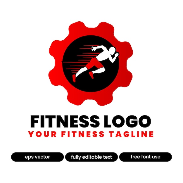 Logotipo do clube de fitness vetor