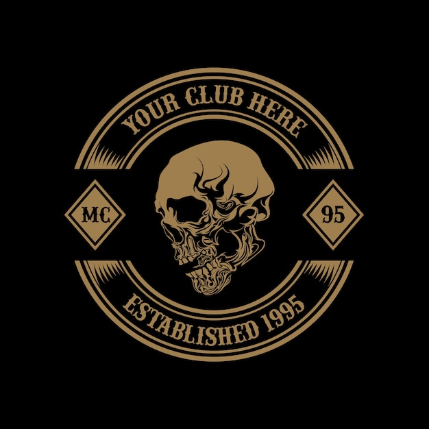 Vetor logotipo do clube de motocicleta