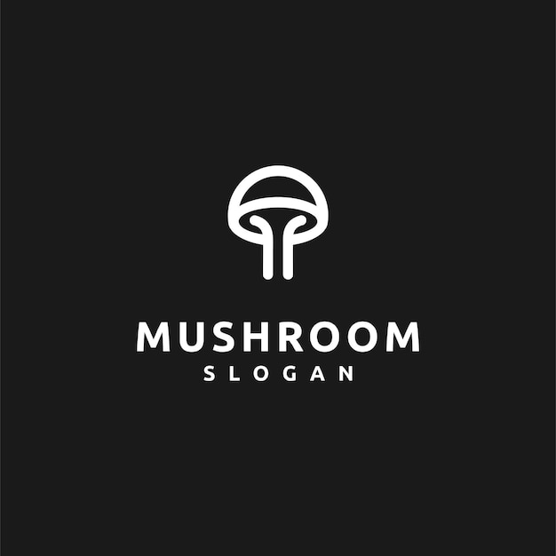Logotipo do cogumelo com conceito simples
