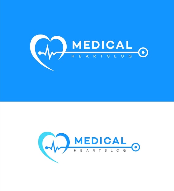 Vetor logotipo do coração médico