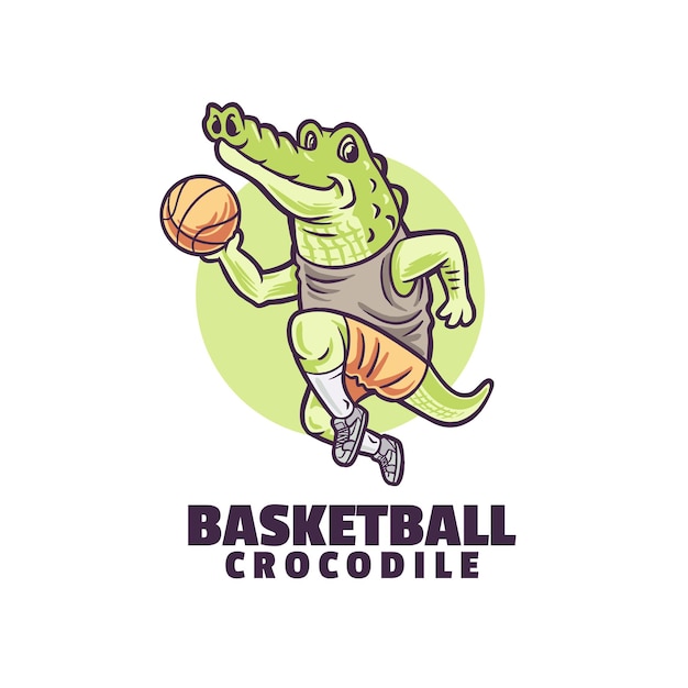 Logotipo do crocodilo do basquete