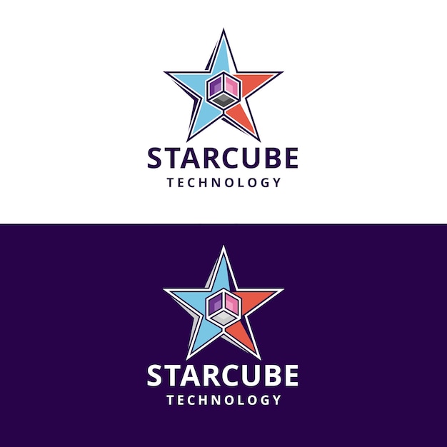 Vetor logotipo do cubo estrela