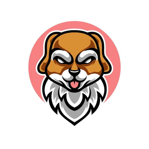 Logotipo do cute dog mascot