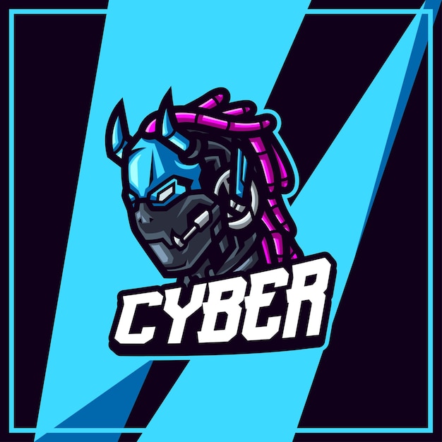 Logotipo do cyber mascot esport