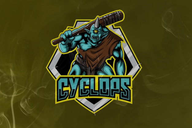 Logotipo do cyclops mascot e esports