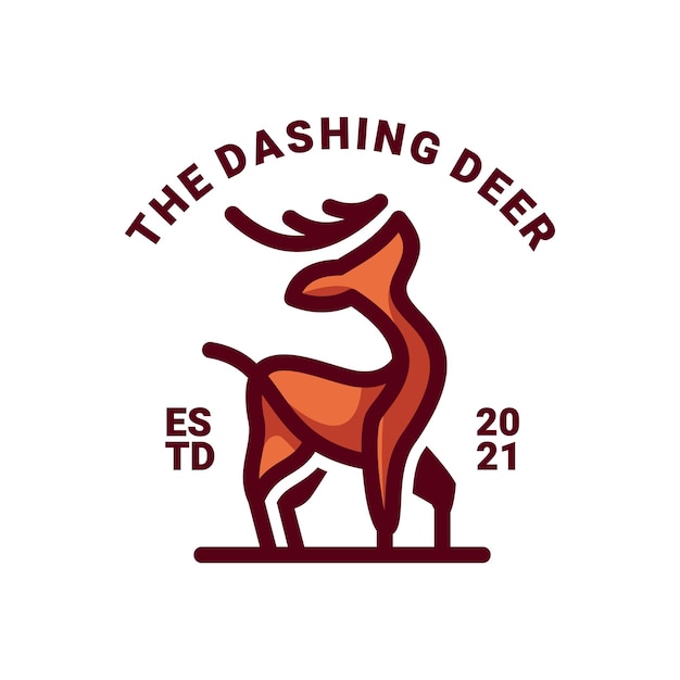 Vetor logotipo do dashing deer