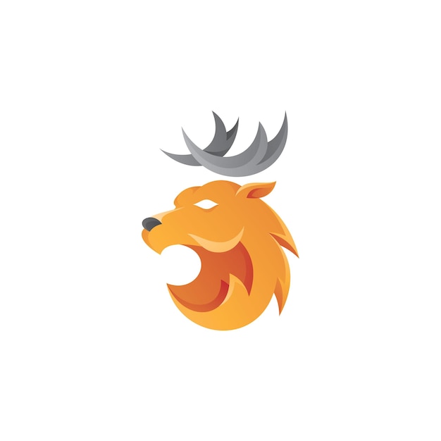 Logotipo do deer head antler