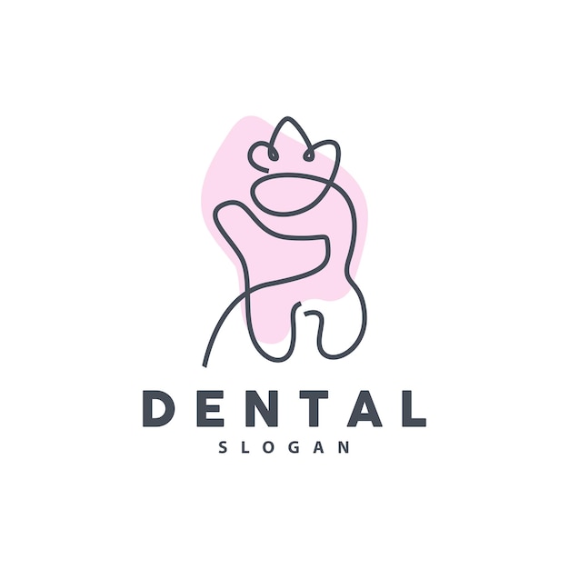 Vetor logotipo do dente ilustração de marca de cuidados com vetores de saúde bucal