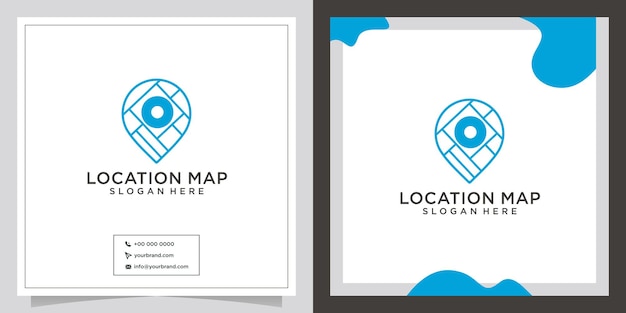 Logotipo do design do ponto do mapa mundial