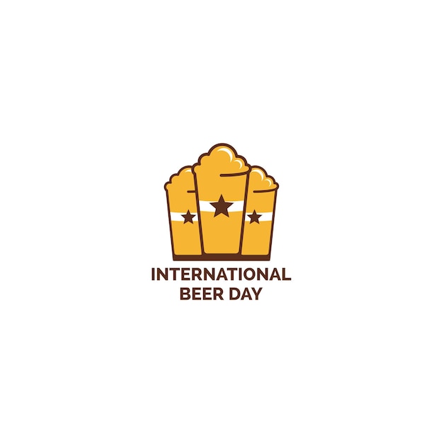 Logotipo do dia internacional da cerveja gráfico vetorial