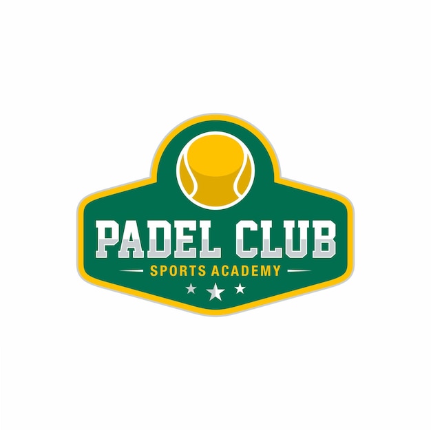 Logotipo do distintivo padell em estilo moderno e minimalista