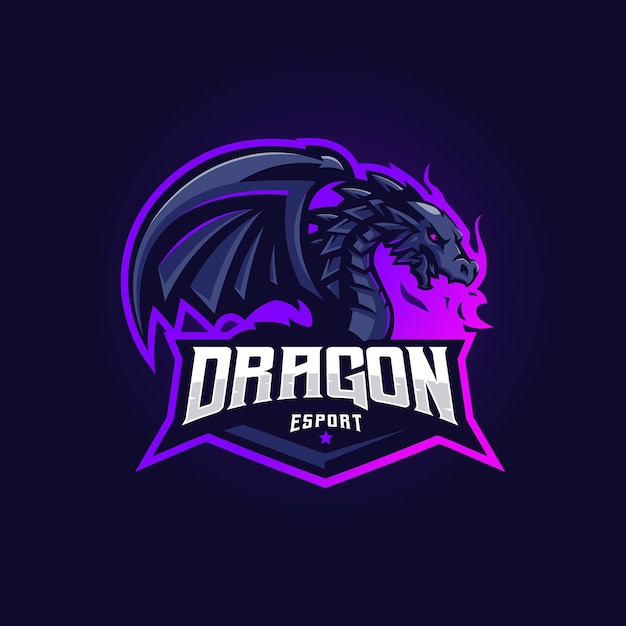 Vetor logotipo do dragon esport