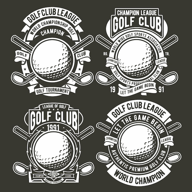 Logotipo do emblema de golfe