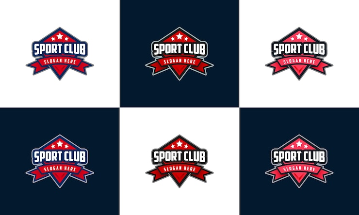 logotipo do emblema do esporte, conjunto de emblema modelo de logotipo do eSport