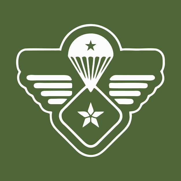 Logotipo do emblema militar vintage