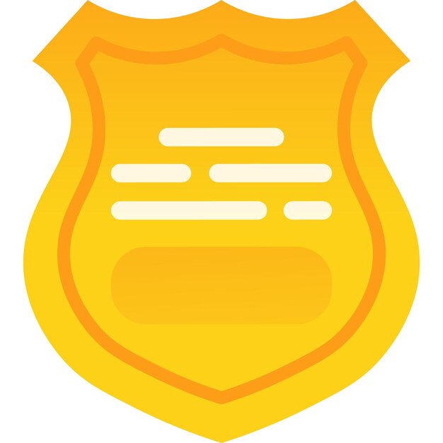 Logotipo do escudo do ícone do vetor do distintivo da polícia isolado
