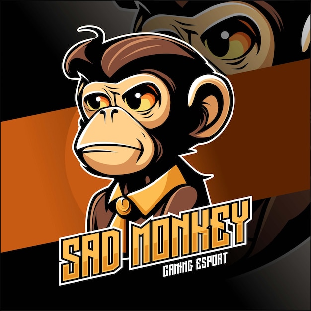 Logotipo do esport macaco triste