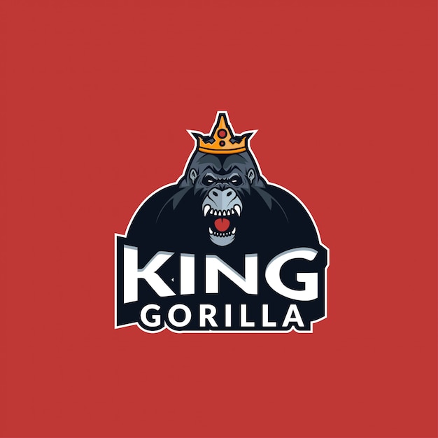 Logotipo do esporte do rei gorila
