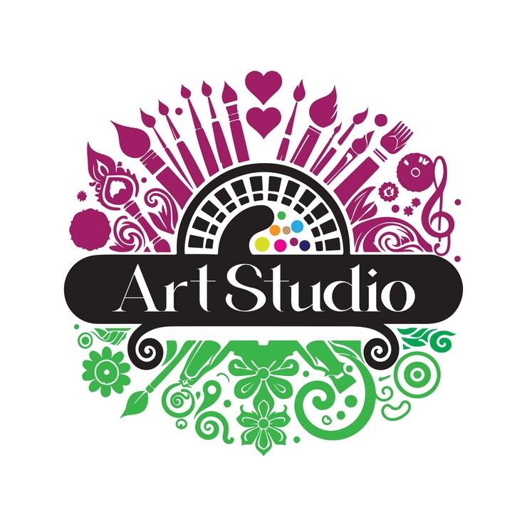 Vetor logotipo do estúdio de arte