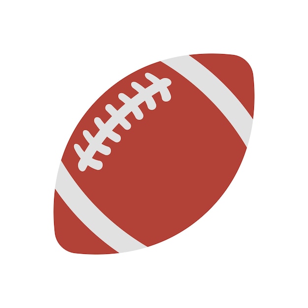 Logotipo do futebol americano rugby ball ícone simples na cor