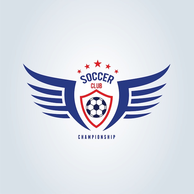 Logotipo do futebol, logotipo do futebol, logotipo da equipe esportiva, vectortemplate